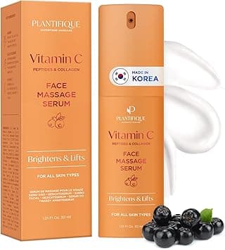 Plantifique Vitamin C Serum Face Korean Skin Care Anti Ageing Gua Sha Massage With Blackcurrant, Peptides, Collagen - Pigment Spots, 30 Ml - Amazon.ae Price Tracker