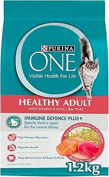 Purina One Adult Cat Food with Salmon and Tuna Flavours Promo Price (1.2kg) - Amazon.ae Price Tracker
