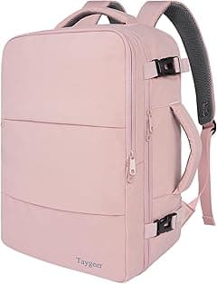 Taygeer Travel Backpack for Women, Carry On Rucksack with USB Charging Port and Shoe Pouch, Flight Approved Laptop Bookbag, College Gym Bag Casual Daypack for Weekender Business Hiking - Amazon.ae Price Tracker