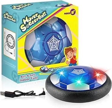 AMERTEER Hover Soccer Ball Toy With LED Lights - Rechargeable Air Power Floating Football For Kids With Soft Foam Bumper, Hover Ball Toy Indoor Outdoor Game, Sports Toy Gift For Boys & Girls Ages 3-12 - Amazon.ae Price Tracker
