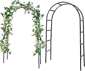 LIWEGHT 7.9Ft Metal Garden Arch, Garden Trellis for Climbing Plants, Outdoor Wedding Garden Arch Bridal Party Decoration, Assemble Freely 2 Sizes, Black - Amazon.ae Price Tracker