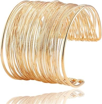 Shining Diva Fashion Non Precious Metal Gold Plated Stylish Kada Bangle Cuff Bracelet for Women (8133b, Gold), One Size - Amazon.ae Price Tracker