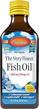 Carlson The Very Finest Fish Oil, 200 Ml With 1,600 Mg Of Omega-3S Per Teaspoonful, Sourced From Wild-Caught Norwegian, Natural Lemon Flavor - Amazon.ae Price Tracker