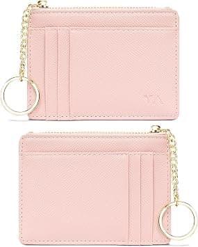 Valentoria Minimalist Small Leather Card Holder Pocket Wallet Womens Coin Purse Handbag (Pink) - Amazon.ae Price Tracker
