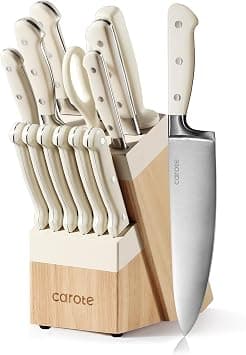 CAROTE Knife Set With Wooden Block20 - Amazon.ae Price Tracker