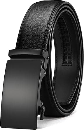 CHAOREN Belts for Men - Mens Belt Leather 1 3/8" for Jeans - Micro Adjustable Ratchet Belt Fit Everywhere - Amazon.ae Price Tracker