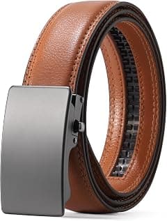 AWAYTR Ratchet Leather Belt for Men - Genuine Leather Black and Brown Belt for Dress Casual Pants - Amazon.ae Price Tracker