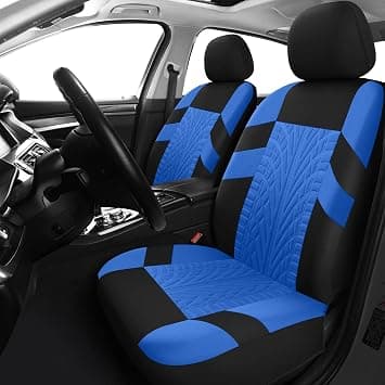 Pariitadin Car Seat Covers Front Pair, Washable and Breathable Seat Covers for Cars, Universal Fit Car Interior Covers for Most Sedan Truck SUV, Black/Blue - Amazon.ae Price Tracker
