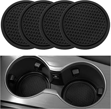 SINGARO Car Cup Coaster, 4PCS Universal Non-Slip Cup Holders Embedded in Ornaments Coaster, Car Interior Accessories, Black - Amazon.ae Price Tracker