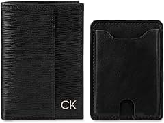 Calvin Klein Men's Wallet Sets-Minimalist Bifold and Card Cases, Black Duofold, One Size, Wallet Sets - Minimalist Bifold and Card Cases - Amazon.ae Price Tracker