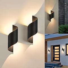 LED Indoor/Outdoor Wall Light,10W 3000K Warm White Lamp,Modern Up Down Lighting,IP65 Waterproof Lighting,Spiral Metal for Bar,Bedroom 2pc - Amazon.ae Price Tracker