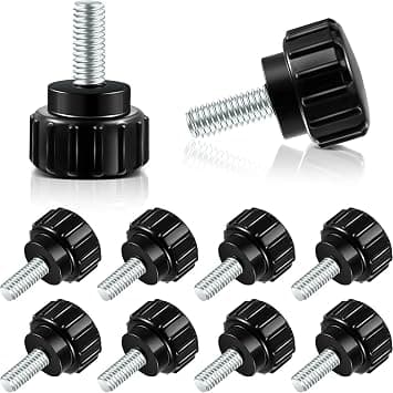 10 Pieces M4 x 10mm Carbon Steel Knurled Thumbscrews, Black Durable Corrosion-Resistant Round Threaded Clamping Screws for Machine Tools, Replacement Easy Grip Hand Tightening Screws - Amazon.ae Price Tracker