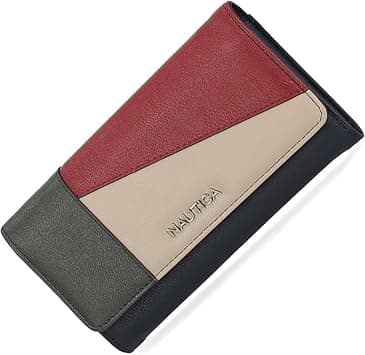 Nautica Money Manager RFID Slim and Small Wallet for Women - Credit Card Holder with Coin Purse and Zipper Wallet, Women's Clutch Organizer, Colorblock, One Size - Amazon.ae Price Tracker