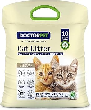 Doctor Pet Cat Litter Unscented 10L – 100% Natural Clumping Bentonite, Ultra Absorbent,Easy Scooping, Dust-Free, Odor Control, Easy Scooping, Hypoallergenic & Non-Stick Paw Formula - Amazon.ae Price Tracker