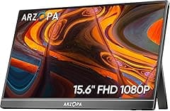 ARZOPA Portable Monitor 15.6'' FHD 1080P - Ultra-Slim Portable Laptop Monitor with Kickstand - IPS Display for PC, MAC, Phone, Xbox, PS5 - USB C & HDMI Connectivity - A1 - Amazon.ae Price Tracker