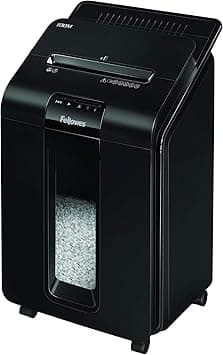 Fellowes Automax 100M Paper Shredder - 100 Sheet Auto Feed, 10 Sheet Manual Feed Micro Cut Shredder - AutoMax 100M Shredder with Sleep Mode Feature & 23L Bin - Advanced Security P5, Black - Amazon.ae Price Tracker