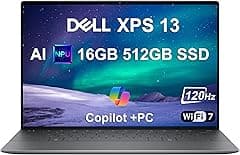 2025 Dell XPS 13 9345 Laptop, Copilot+ AI PC (13.4" FHD+ 120Hz, Snapdragon X Plus (> Intel i7-1355U), 16GB 8448MT/s RAM, 512GB SSD), Thin & Light, 27 Hours Battery Life, IR Webcam, Wi-Fi 7, Win 11 Pro - Amazon.ae Price Tracker