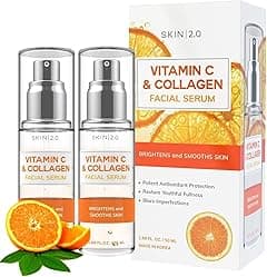 Vitamin C Serum With Collagen - Dermatologist Tested Korean Care for Dark Spots & Brightening - Anti Aging & Acne Facial Serum - Cruelty Free - For All Types - 1.69oz (2pk) - Amazon.ae Price Tracker