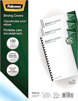 Fellowes 52089 Binding Presentation Covers, 8mil, Letter, 100 Pack, Clear - Amazon.ae Price Tracker