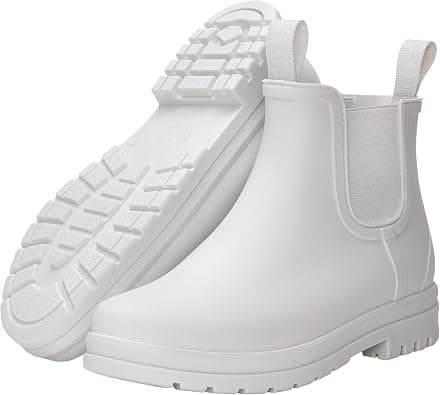 planone Orthopedic Wide Width Short Rain Boots for Women, Fashion Waterproof Chelsea Boots Outdoor Garden Ankle Muck Boots, Non Slip Work Rubber Shoes with Comfort Insole - Amazon.ae Price Tracker
