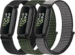 Nylon Bands Compatible for Fitbit Inspire 3/Inspire 2/Inspire/Inspire HR/Ace 3/Ace 2 Bands, Breathable Sport Replacement Straps Soft Adjustable Solo Loop Nylon Wristband for Women Men Kids - Amazon.ae Price Tracker