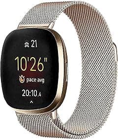 Stainless Band Compatible with Fitbit Versa 3/Fitbit Sense Women Men, Stainless Steel Mesh Loop Replacement Bracelet Magnet Wristband Strap for Fitbit Versa 3/Sense Smartwatch (Rose Gold) - Amazon.ae Price Tracker
