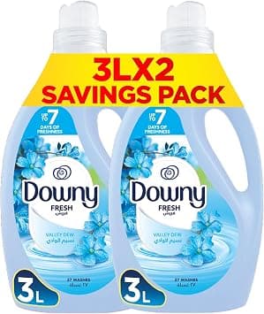 Downy Valley Dew 3L Dual Pack, Regular Fabric Softener, Dilute - Amazon.ae Price Tracker