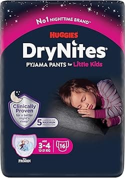 HUGGIES DryNites Girl's, 3-4yrs (16 Pants) - Amazon.ae Price Tracker
