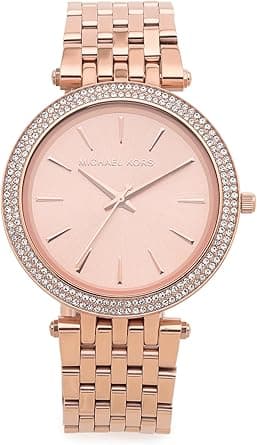 Michael Kors Darci 3 Hand Watch with Glitz Accents, 39MM - Amazon.ae Price Tracker
