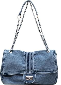 Large Denim Purses for Women Denim Tote Bag Casual Retro Crossbody Lightweight Shoulder Bag Canvas Handbags - Amazon.ae Price Tracker