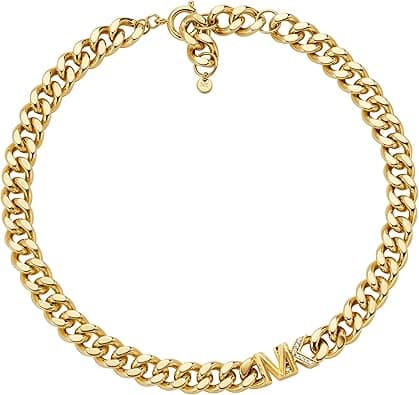 Michael Kors Women's 14K Gold-Plated Statement Logo Collar Necklace, One Size, Brass, No Gemstone - Amazon.ae Price Tracker