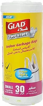 Glad Tuff Stuff Garbage Bag Small White Handle Bags Size 51 x 39.5cm 30pcs - Amazon.ae Price Tracker