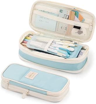 KASTWAVE Large Capacity Pencil Case, Cosmetic Bag, Large Capacity, Storage Bag With Zipper, Suitable For School Office - Amazon.ae Price Tracker