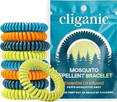 Cliganic 10 Pack Mosquito Repellent Bracelets, DEET-Free Bands, Individually Wrapped (Packaging May Vary) - Amazon.ae Price Tracker