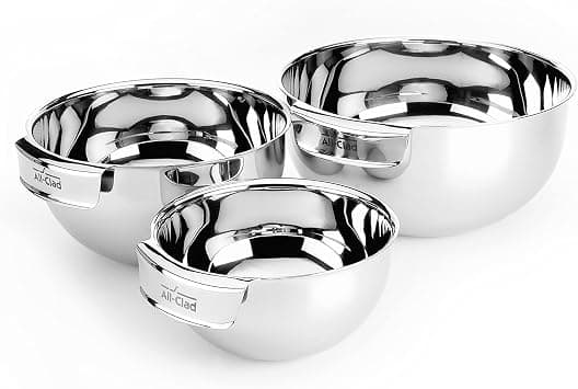 All-Clad Kitchen Accessories Stainless Steel Mixing Bowls Set 1.5, 3, 5 Quart Metal Mixing Bowls Silver - Amazon.ae Price Tracker