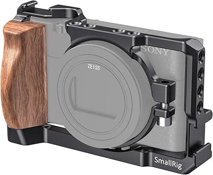 SMALLRIG Vlog Camera Cage for Sony RX100 VI and RX100 VII Camera (Fits DSC-RX100 M6 and DSC-RX100 M7 Camera) with Wooden Handle Grip Vlogger Youtuber – CCS2434 - Amazon.ae Price Tracker