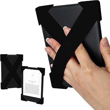 Strapsicle Hand Strap for Kindle Accessories Comfy Silicone Grip Alternative to Case or Cover Fits Paperwhite 11th/12th Gen, Signature Edition, Colorsoft, Kobo, & 6–7 Inch E-Readers - Large - Black - Amazon.ae Price Tracker