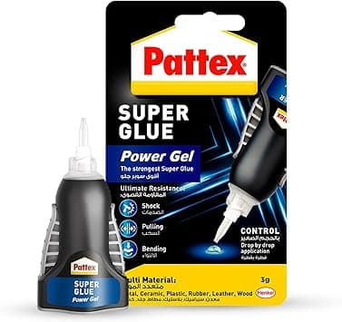Pattex Super Glue Power Gel Control | All Purpose Clear Adhesive For Flexible Materials with Precise Nozzle | Compatible with Metal, Ceramic, Rubber, Leather & Wood | Dishwasher Safe | 3g (Pack of 1) - Amazon.ae Price Tracker