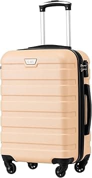 COOLIFE Carry on Luggage Travel Gear Trolley Bag ABS Lightweight Hard Shell Suitcase with TSA Approved Lock and Durable 4 Spinner Wheels (Champagne, S(20 inch)) - Amazon.ae Price Tracker