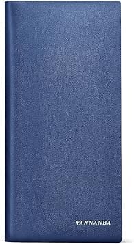 VANNANBA Full Grain Wallet for Men RFID Blocking Leather Checkbook Wallet,Slim Bifold Credit Card Holder with ID Window & Gift Box - Amazon.ae Price Tracker