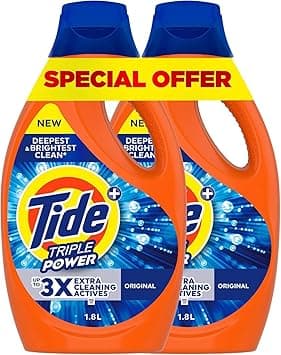Tide Triple Power Original Liquid Detergent 1.8L x 2, Dual Pack - Amazon.ae Price Tracker