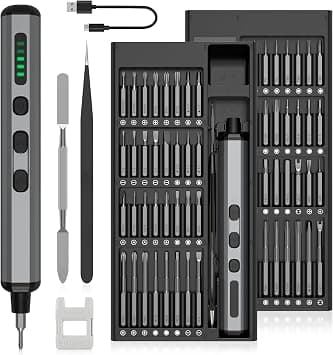 Electric Precision Screwdriver Set 68 in 1, Battery Precision Screwdriver Set with 64 Magnetic Multi-Bits, Cordless Hand Tools Kit for Phone Camera Laptop Watch Glasses and More - Amazon.ae Price Tracker