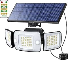 intelamp Solar Outdoor Lights with Remote Control, Solar Sensor Lights with Dual Sensors 6000mAh 1200LM Waterproof Solar Flood Lights Outdoor Lights (Upgraded - Separate with remote) - Amazon.ae Price Tracker