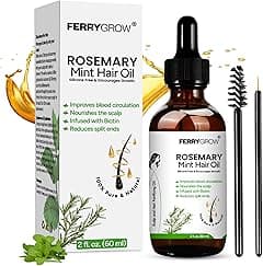 Rosemary Hair Oil 60 ml| Rosemary Mint Hair Growth Oil with Biotin for Thicker, Stronger Hair | Essential Oil for Hair Growth, Healthy hair oil - Amazon.ae Price Tracker