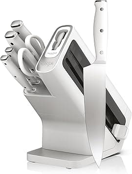 Ninja K12007WHBN NeverDull 7-Piece Prep Knife System, Essential, High Carbon Stainless Steel, Built-in Sharpener, White - Amazon.ae Price Tracker