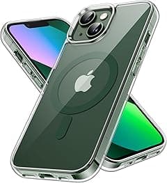 JETech Magnetic Case for iPhone 13 6.1-Inch Compatible with MagSafe Wireless Charging, Shockproof Phone Bumper Cover, Anti-Scratch Clear Back (Clear/Alpine Green) - Amazon.ae Price Tracker