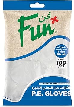 FUN BY AL BAYADER فن, The Indispensable Disposable P.E Gloves, Clear, One Size Fits All, Pack Of 100 - Amazon.ae Price Tracker