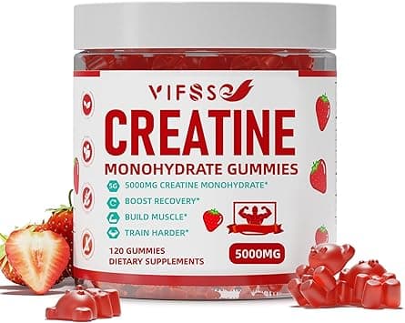 Creatine Monohydrate Gummies 5 g for Men & Women, 120 Sugar Free Gummies with 500 Mg Magnesium Glycinate, 500 Mg L-Threonate for Muscle Support, Energy Boost - Amazon.ae Price Tracker