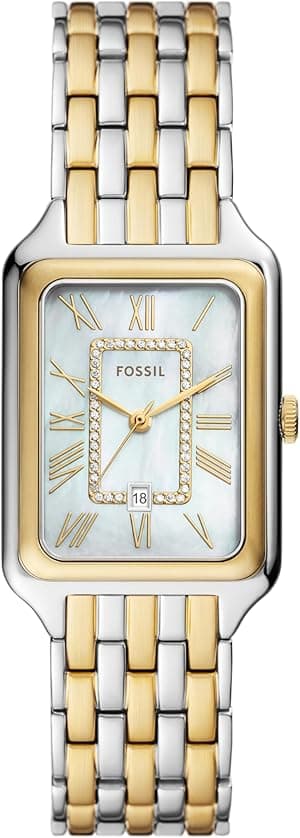 Fossil Raquel Three-Hand Date Two-Tone Stainless Steel Watch - ES5305 - Amazon.ae Price Tracker
