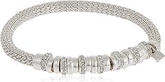 NINE WEST Women's Silvertone and Crystal Bracelet Rondel Stretch, One Size, Rhinestone Silver - Amazon.ae Price Tracker